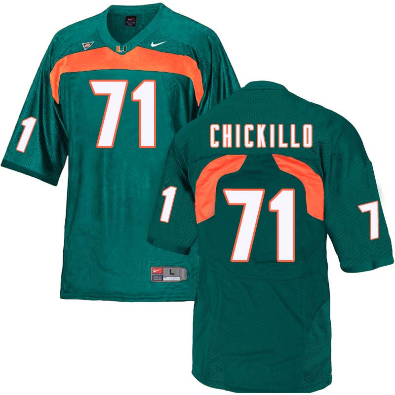 Nike Miami Hurricanes #71 Anthony Chickillo College Football Jerseys Sale-Green - Click Image to Close